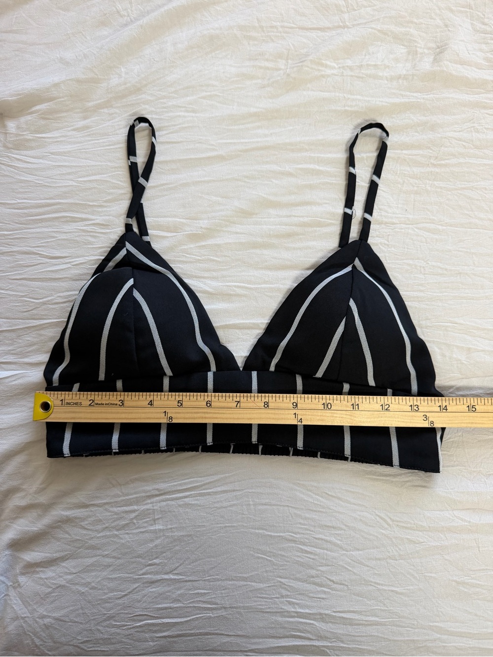 New Era Black and White Striped Bralette - Picture 4 of 7